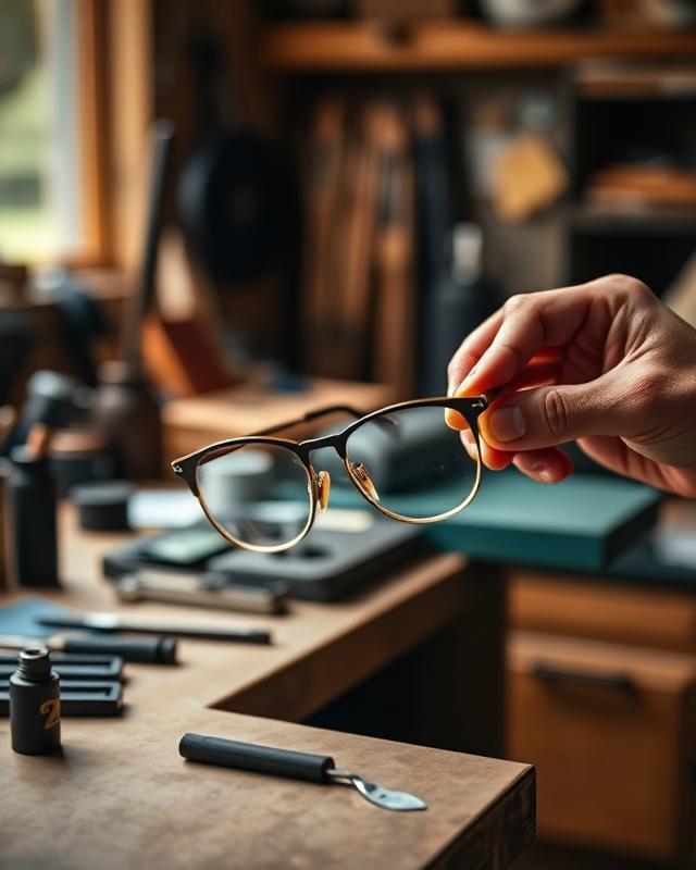 Artisan crafting eyewear